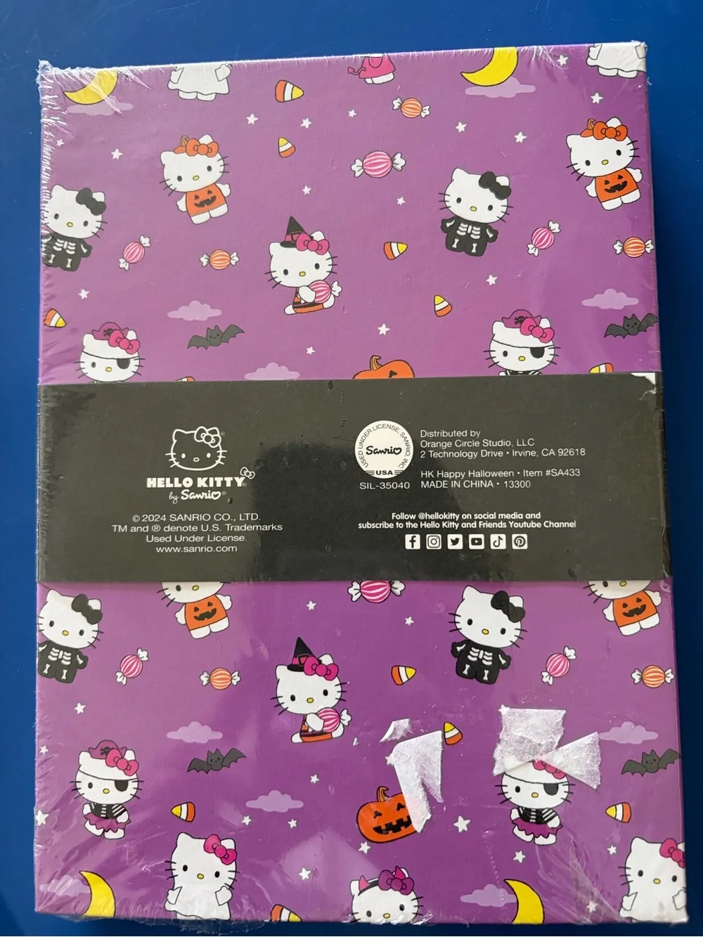 Hello Kitty Purple Halloween Themed Lined Desk Pad Notepad